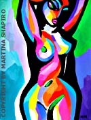 Picasso Like Nude painting abstract original fine art by artist Martina Shapiro