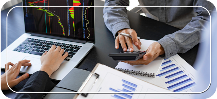 Coworkers working on a project together