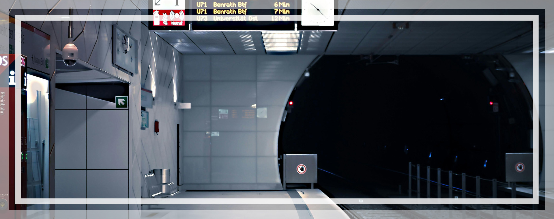 An empty subway tunnel