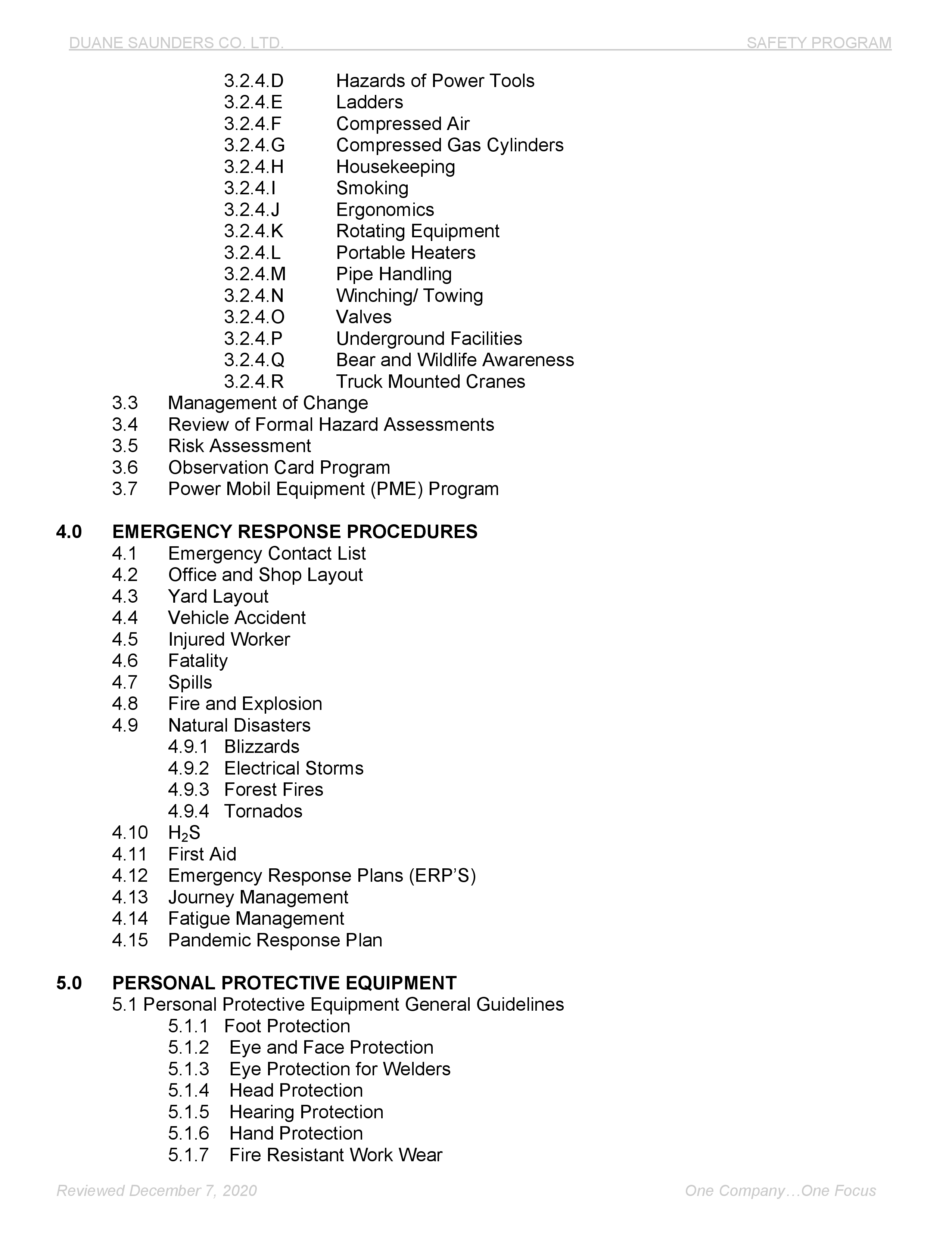 Page 2 - Saunders safety policy