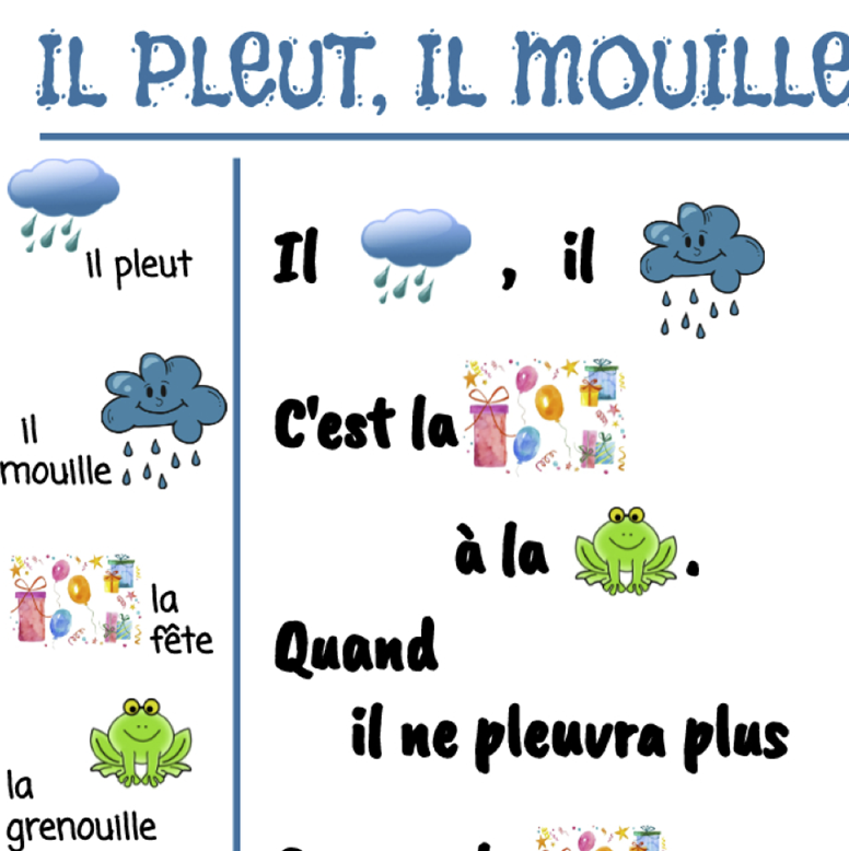 Il pleut, il mouille Il pleut, il mouille