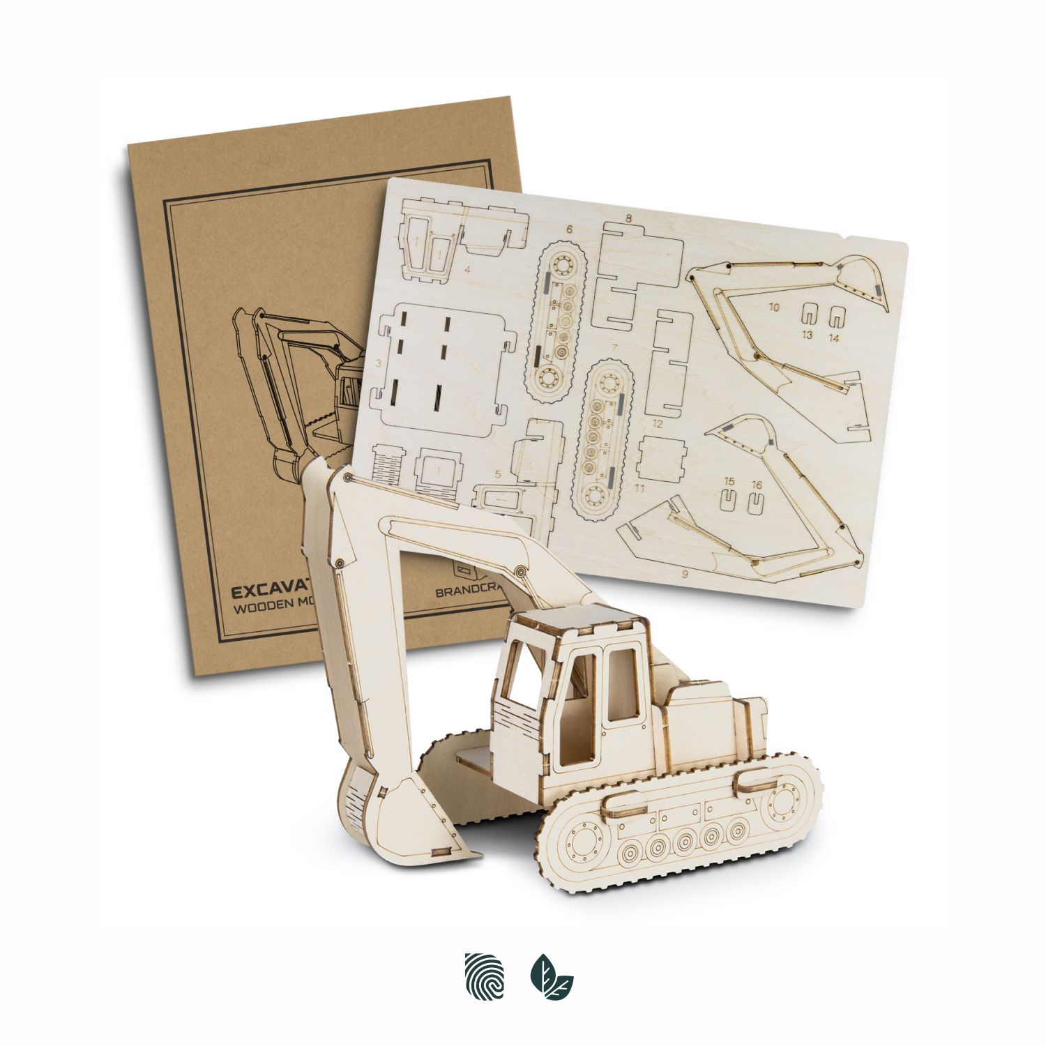 Excavator Wooden Model 124035
