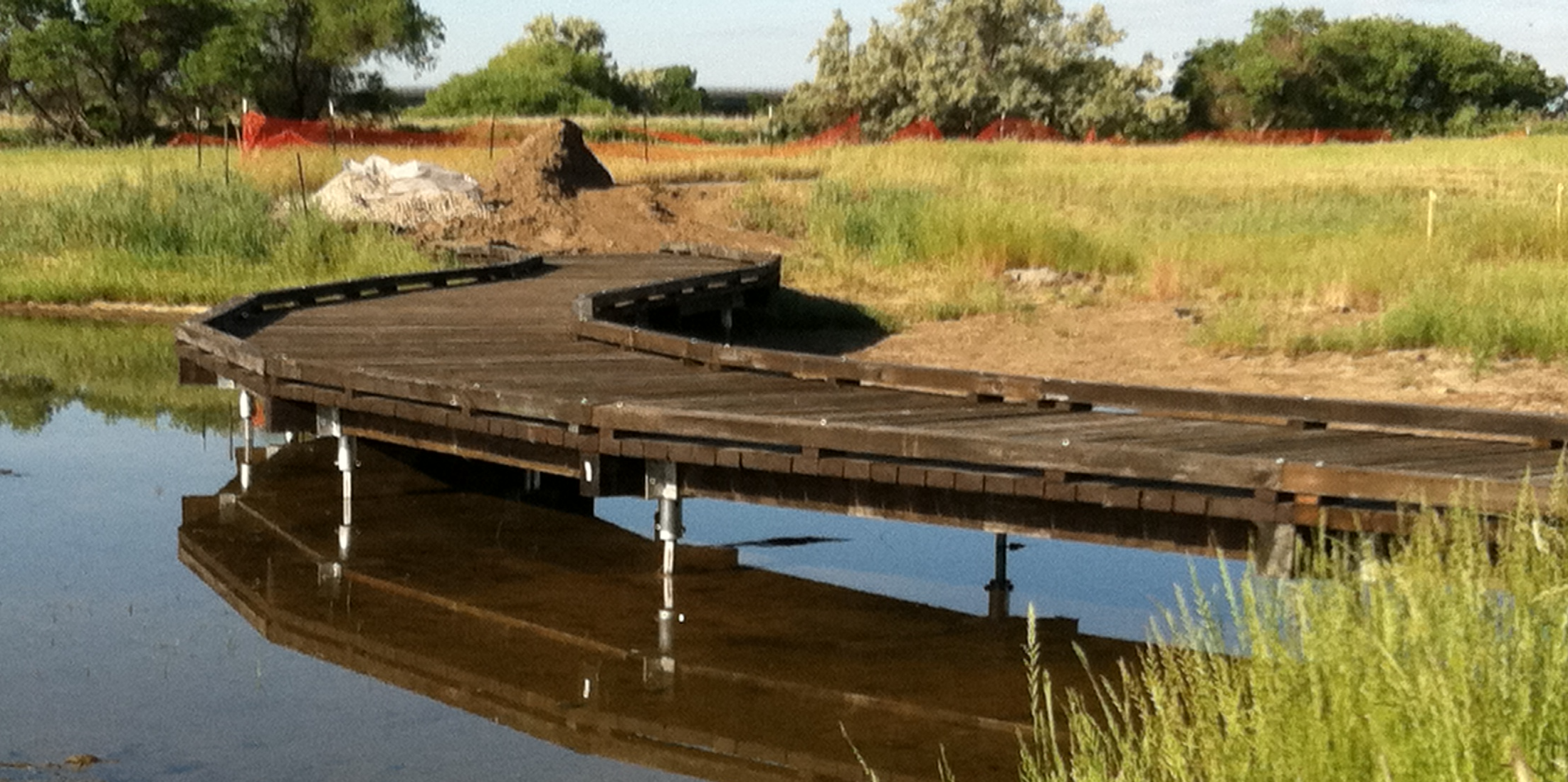 Helical Pier Supported Walkway
