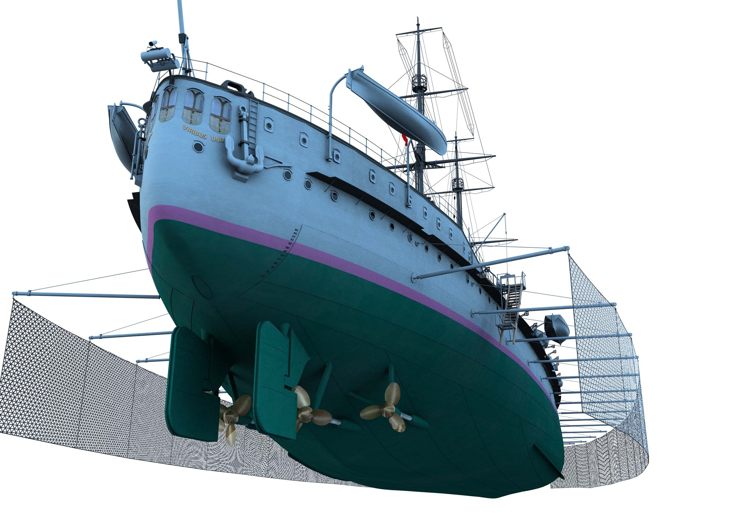 https://0901.nccdn.net/4_2/000/000/001/abd/CK123-Partial-Ship-Stern-Rudders-with-Torpedo-Nets-Swung-out-2500x1700.jpg