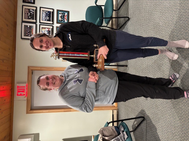 Most Improved curler went to Melanie Vosman & was presented by last years winner Many Vosman.