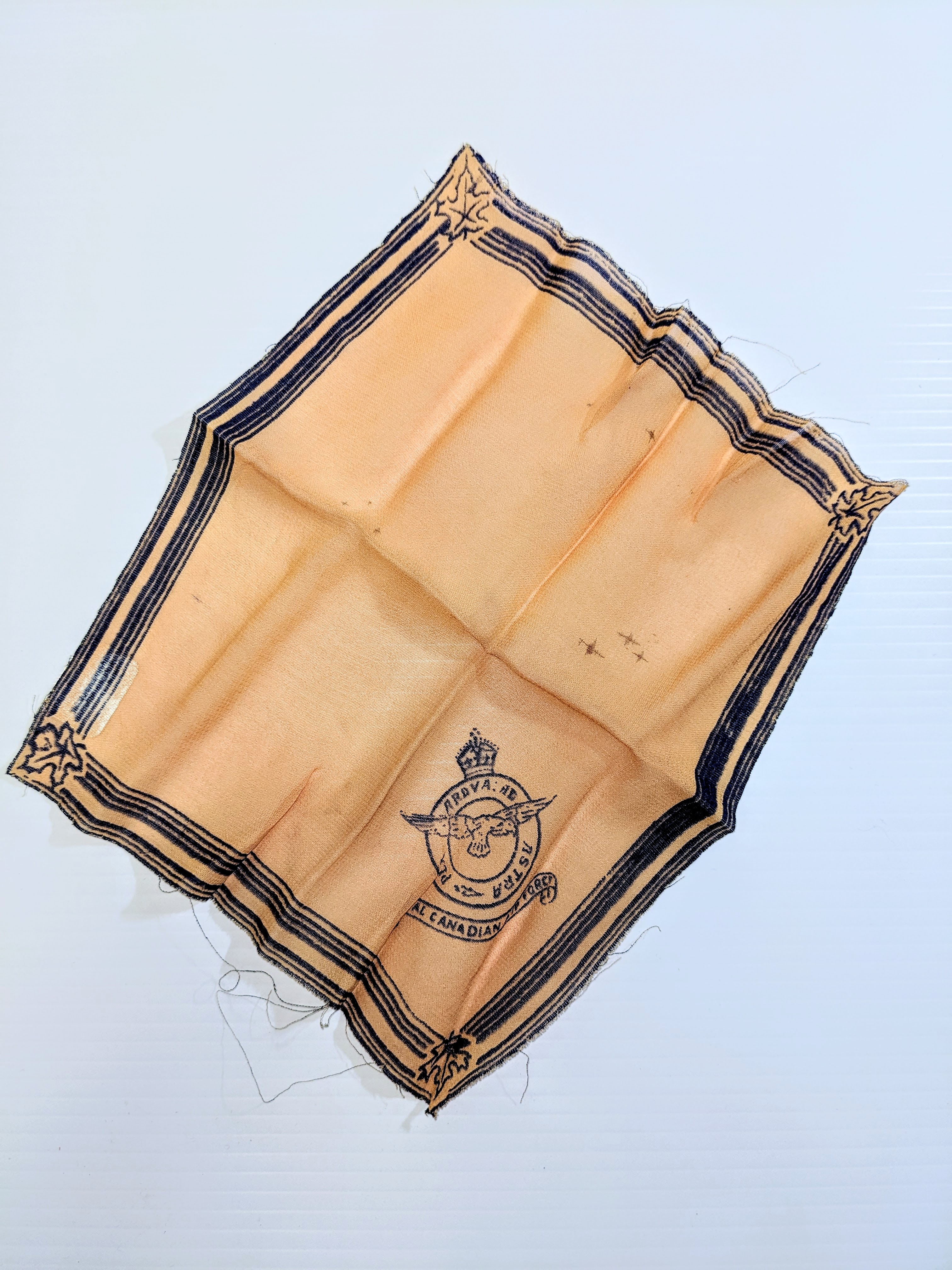 This is a handkerchief that Gordon Campbell sent back to his mother Edith while he was stationed overseas during WWII. Gordon enlisted to the Canadian Air Force in 1942 and was stationed in England - this handkerchief being sent back sometime during that service. This Friday (the 11th) we honor those who serve during Remembrance Day ceremonies taking place nation wide.
2001.02.48 / Campbell, Jean
7/11/2022