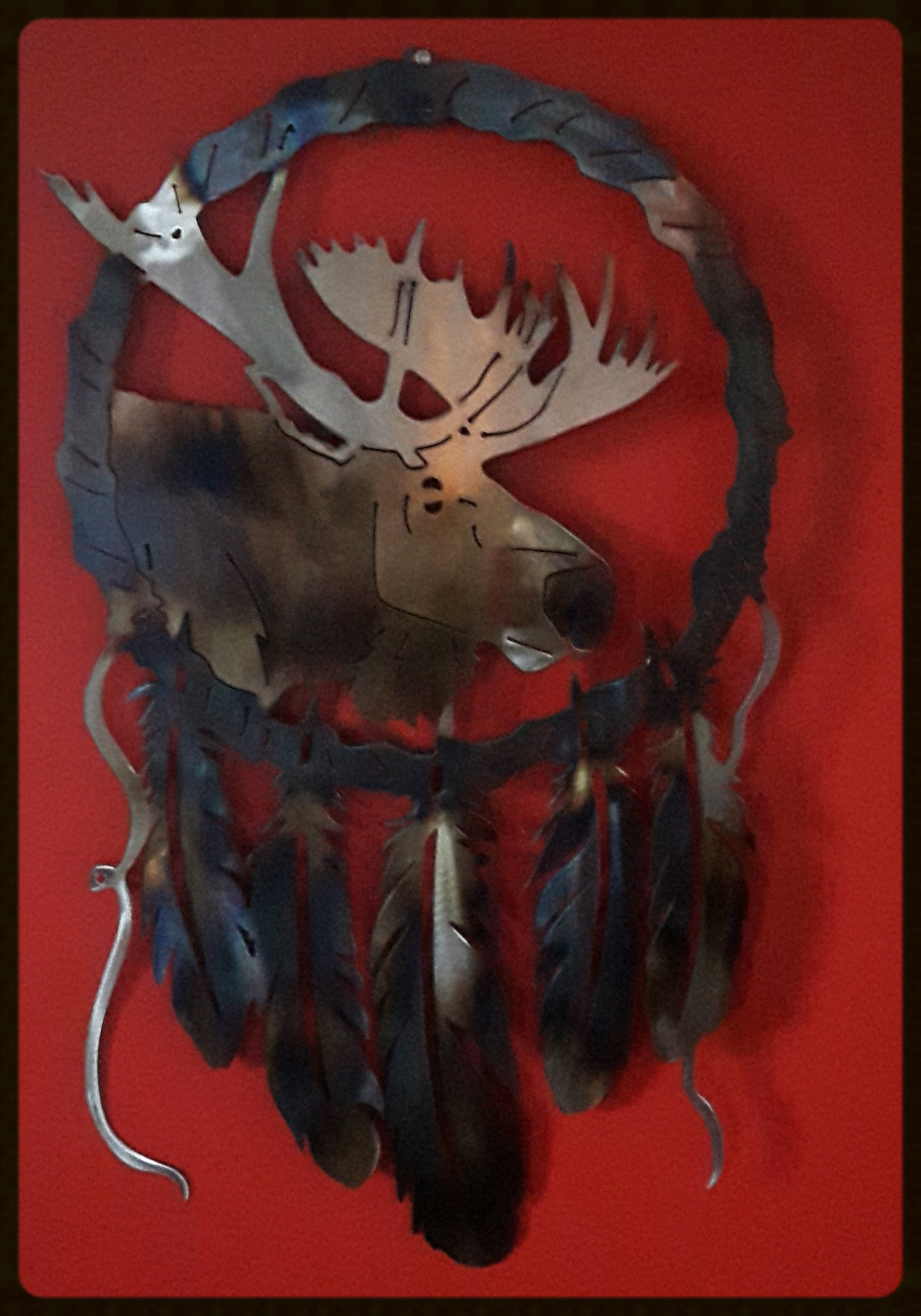 Metal Art, Dream Catcher Moose, Campbell river BC, Vancouver island BC, Vancouver BC, Victoria BC, British Columbia,Alberta