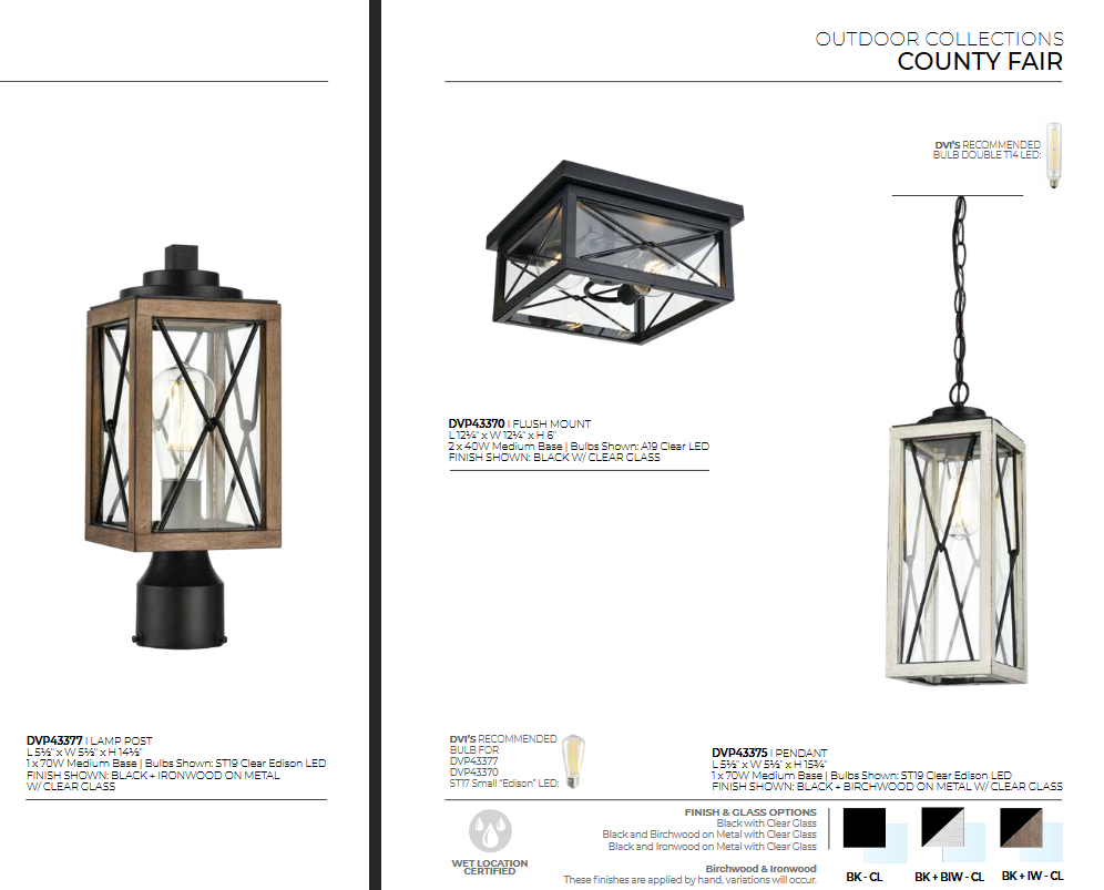 120 County Fair Collection
Available in Black, Black + Birchwood and Black + Ironwood
