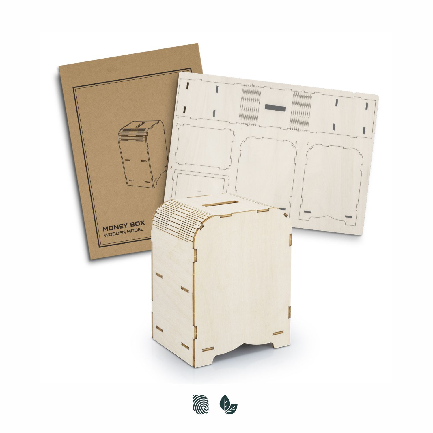 Money Box Wooden Model 126735