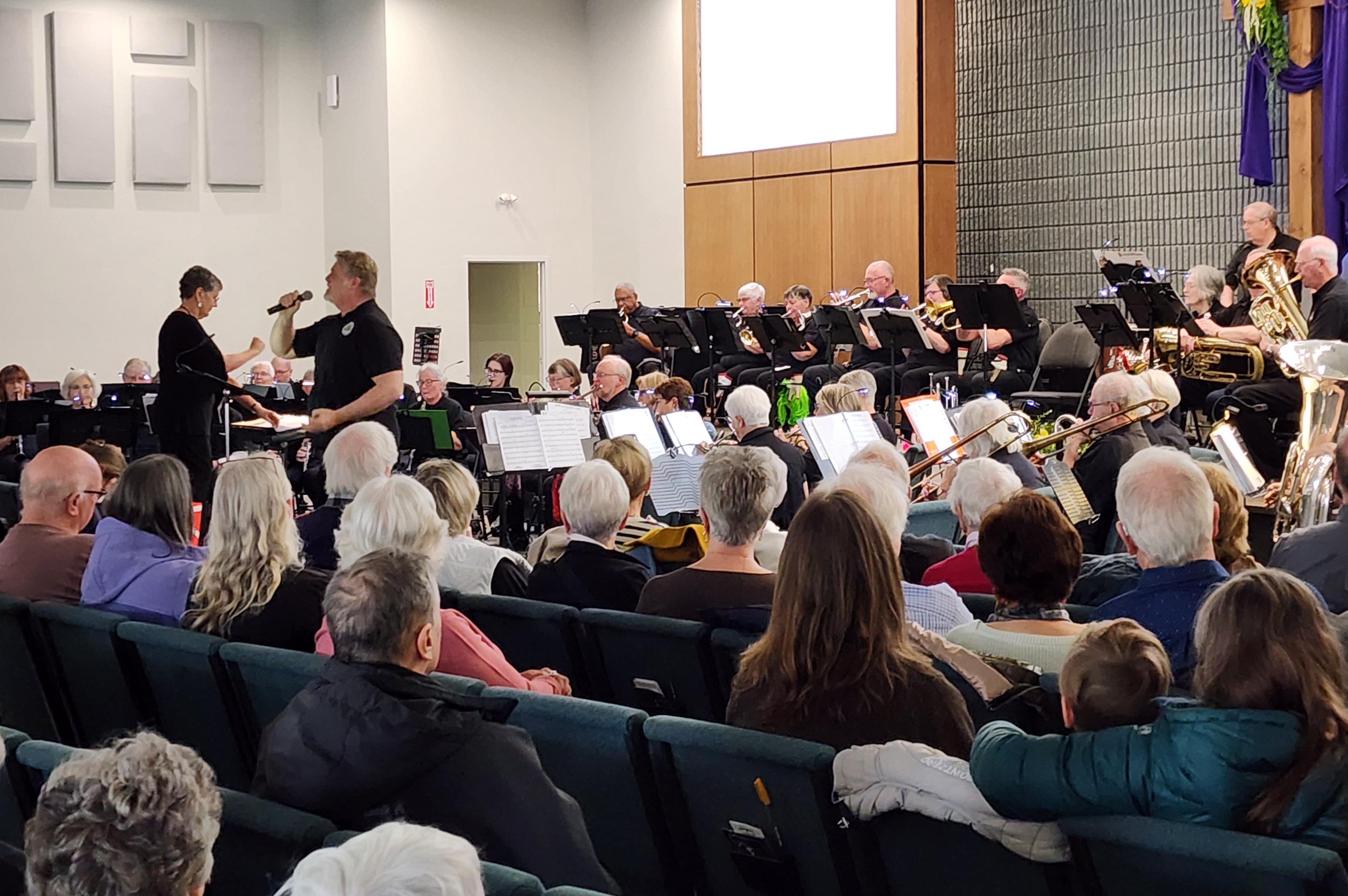 Soloist with the  Members of the lakeshore New Horizons Band at the FBC Baptist church Cobourg Ontario April 2025.