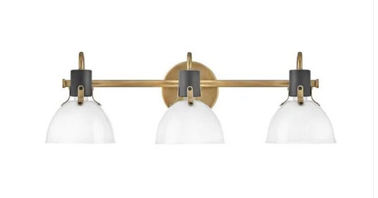 3 Light Vanity Brass and Black Opal Glass
Regular $449.99
Blowout $119.99 no tax