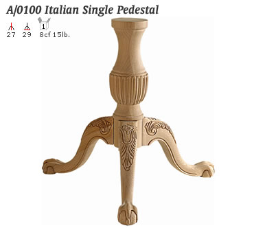 A0100 Carved 3-Legged (Italian) Single