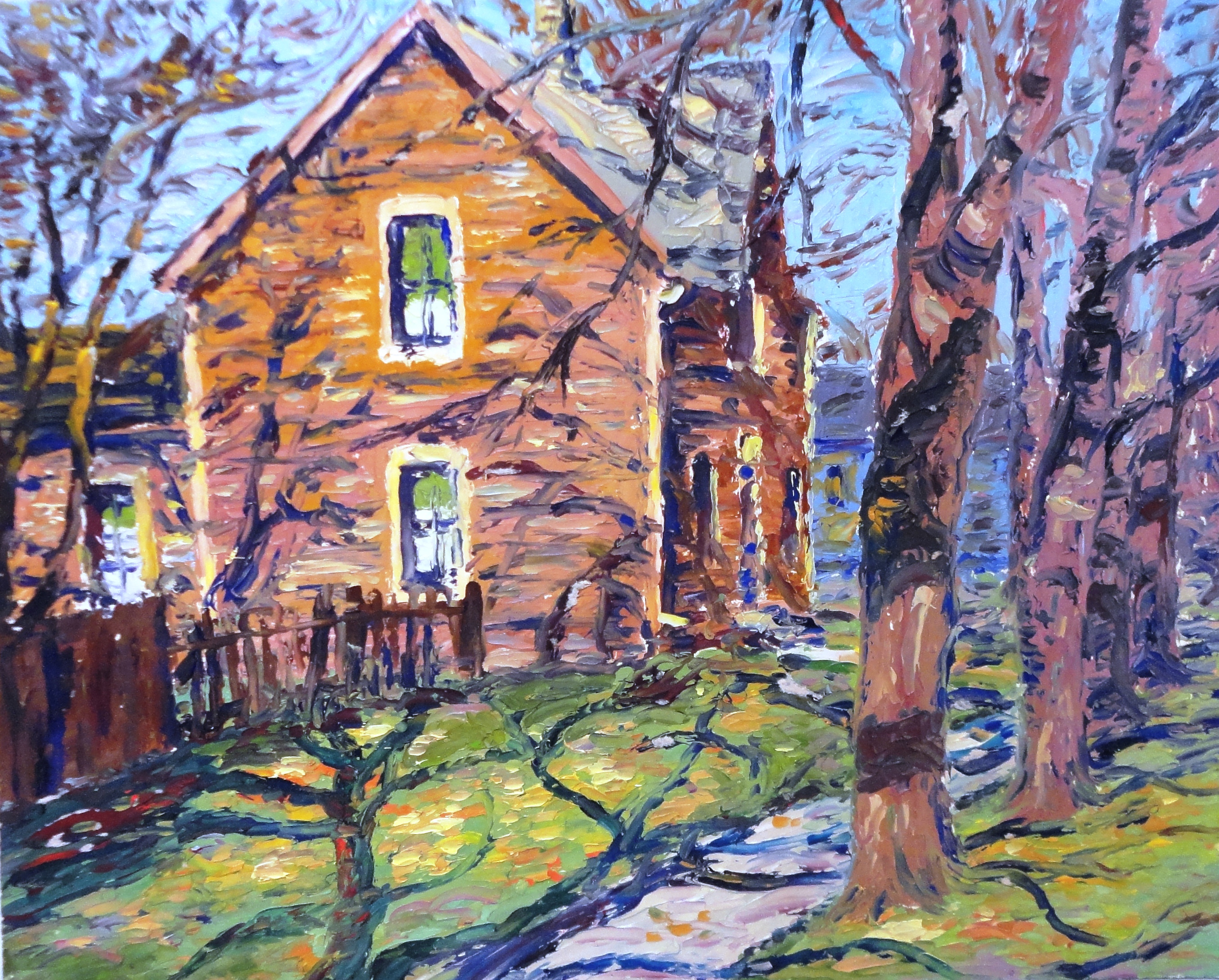 Untitled, Hose on Inkerman Street, Oil on board