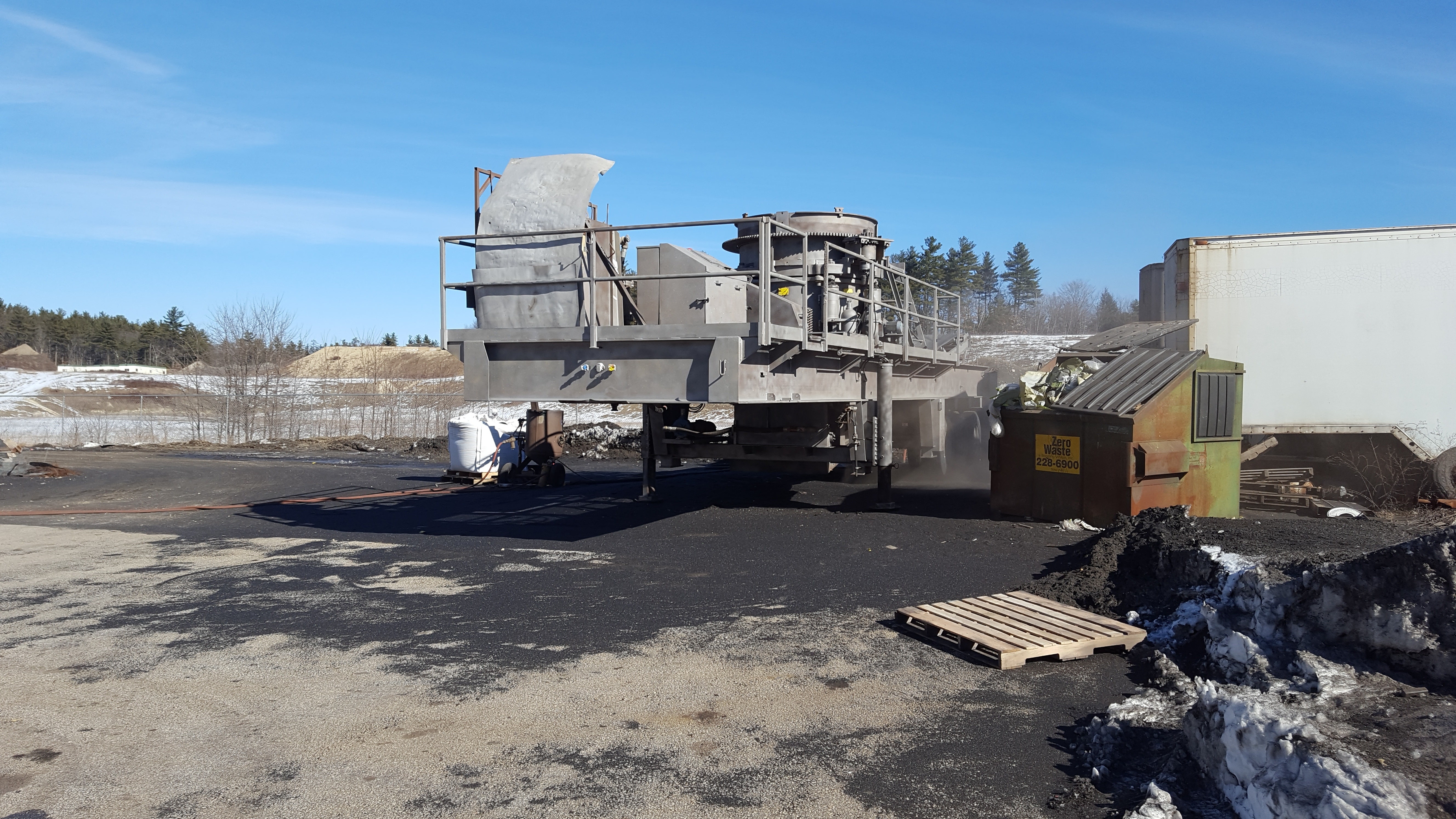 Sandblasting almost complete.