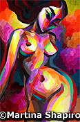 red nude mystique abstract female nude art nudo femminile nella pittura