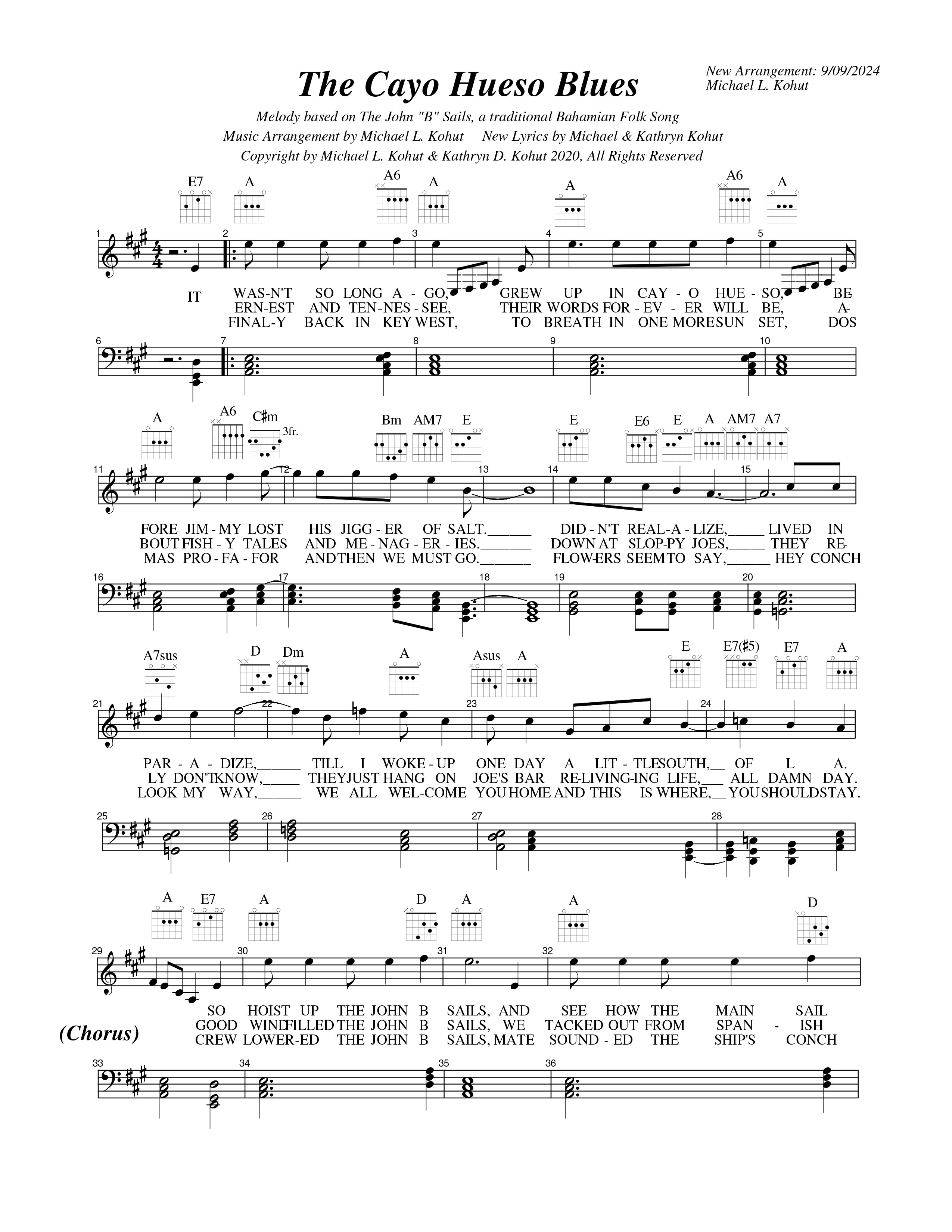 The Cayo Hueso Blues Page 1