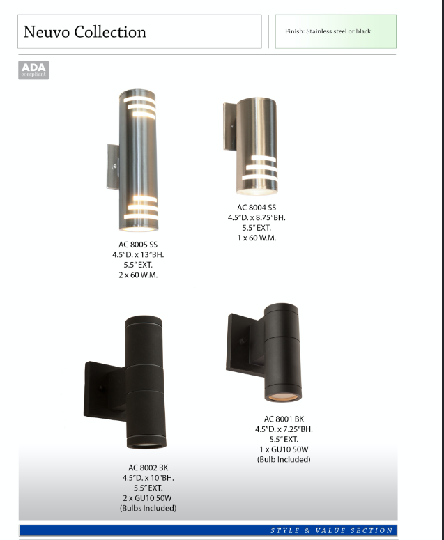 134  Neuvo Collection 
Available in Black or Stainless Steel
Starting at
Regular Price $147.99
On Sale $132.99