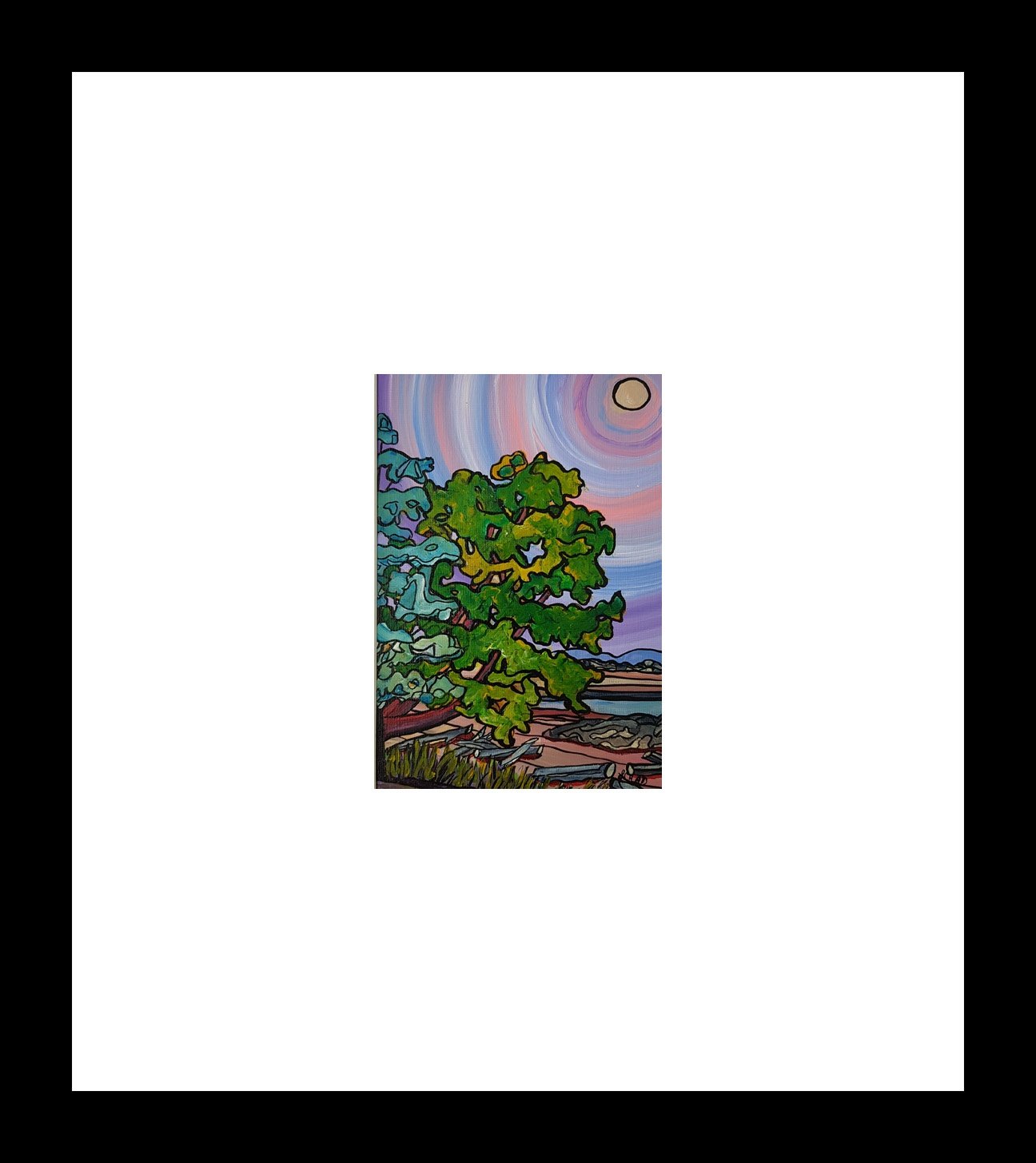 "Sunset Beach" [2018]
Image: 5" x 7". Framed: 12" x 12"
Acrylic on 246 lb. paper
$200.00