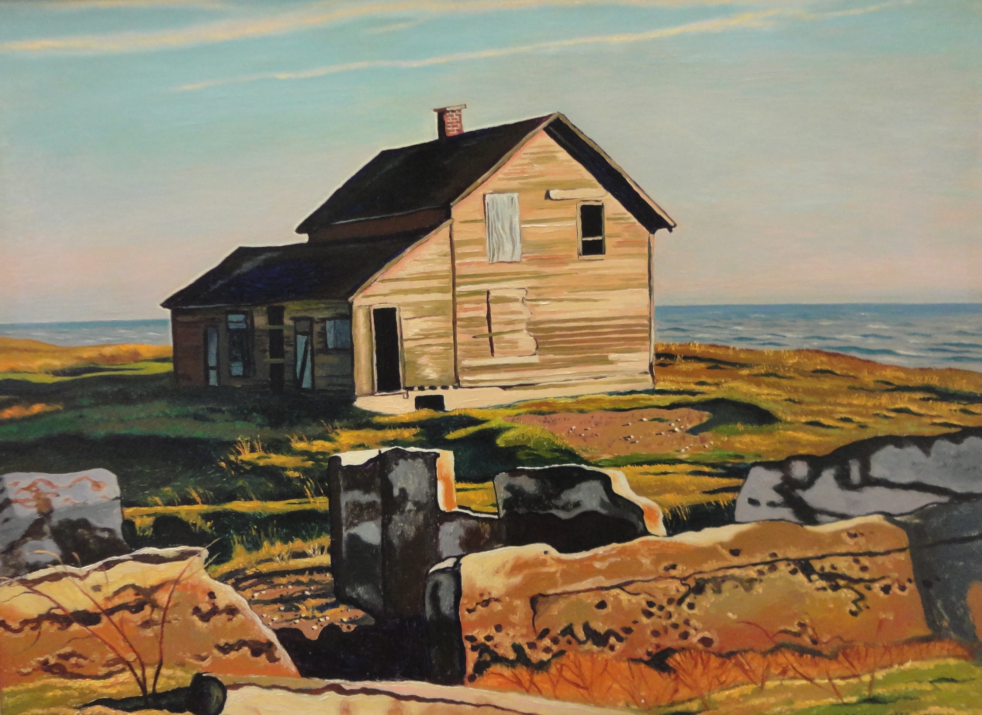 Hawk's Cliff, Oil on board