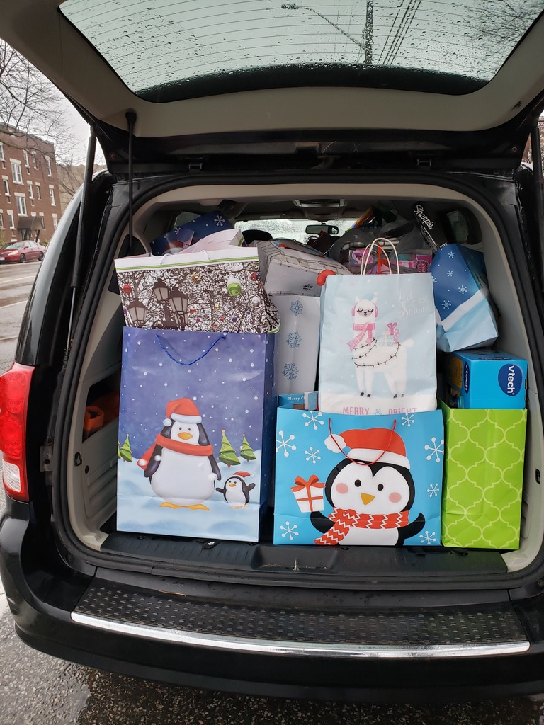 Van full of the toys donated to the Children's Aid Society - Dec 2019