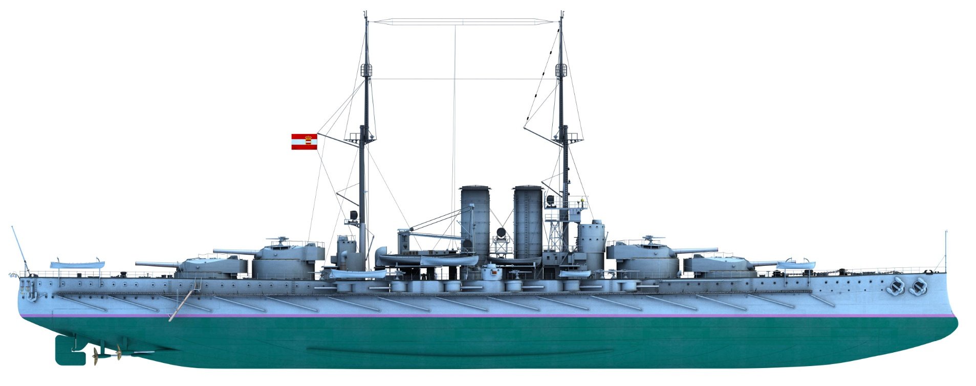 CY350082 1/350 Wooden Deck for Trumpeter05364 SMS Viribus Unitis Battleship 
