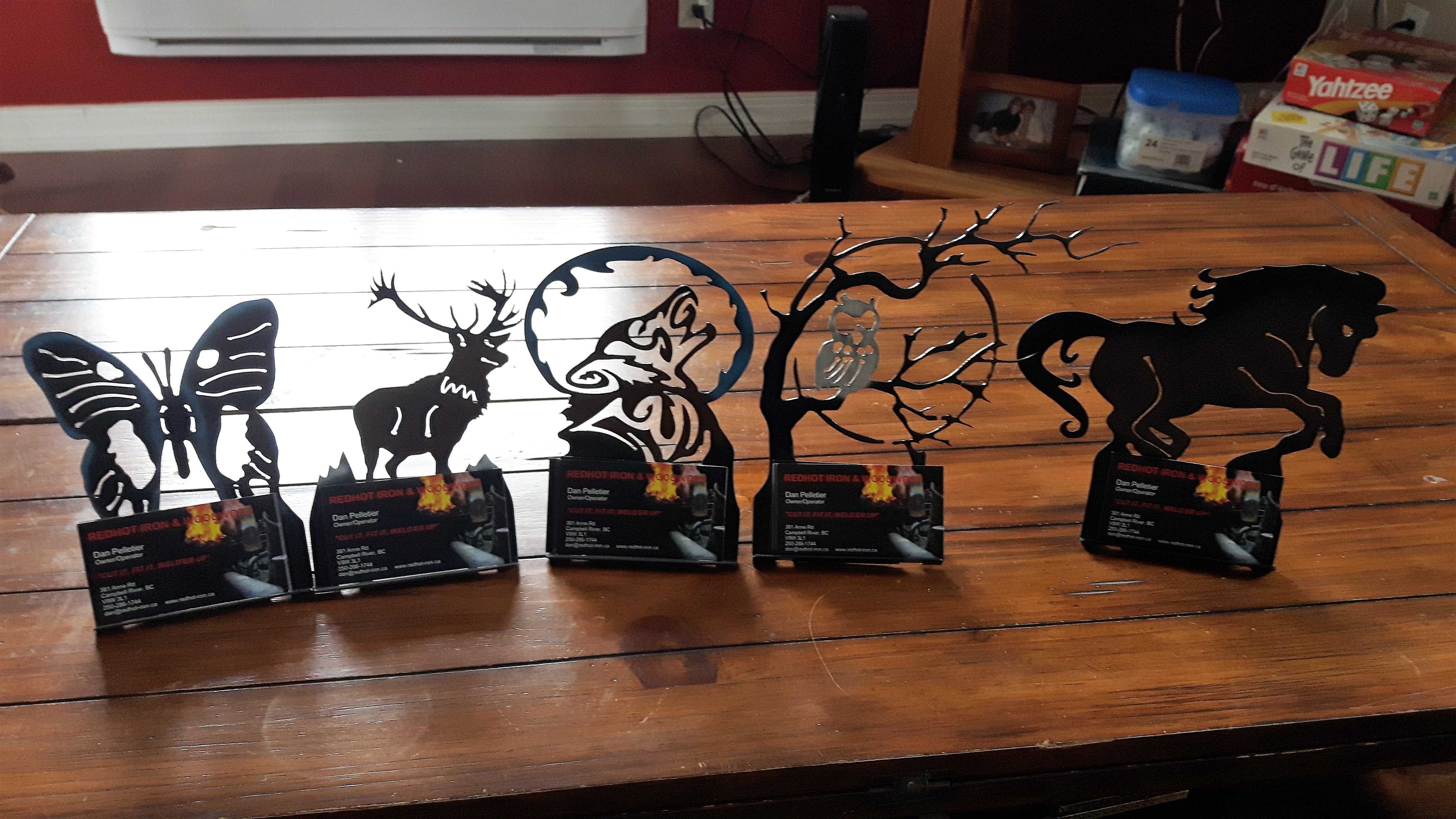 Metal Art, Card Holders, Campbell river BC, Vancouver island BC, Vancouver BC, Victoria BC, British Columbia,Alberta