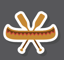 Two smiling warehouse employees exchanging packages in storage area with shelves and boxes.