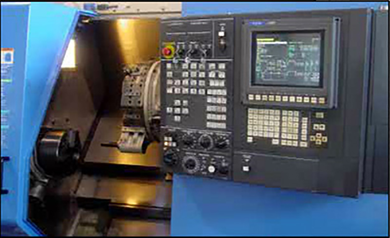 CNC lathe machine ready to work