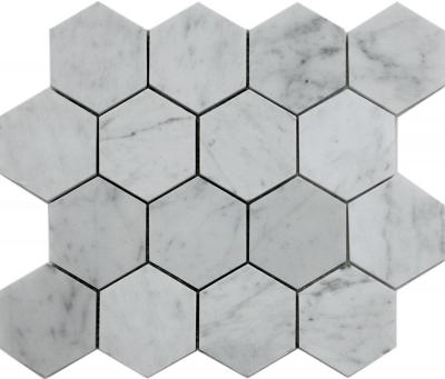Bianco Carrara 3" x 3" Hexagon