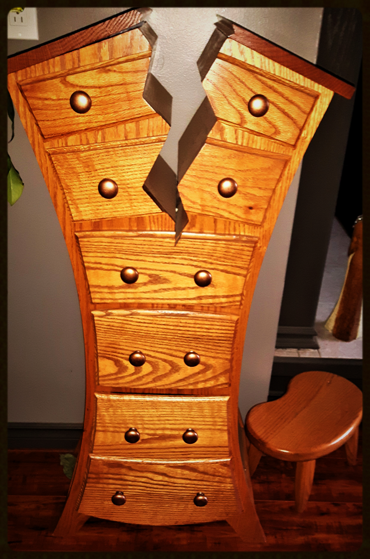 Custom cabin-ate and small foot stool