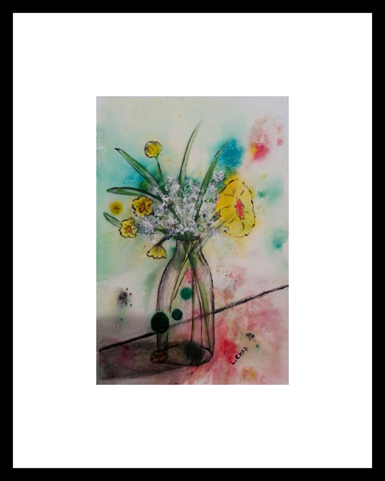 "Yellow Flowers" [2015]
Mixed Media on paper 6" x 9" (image), 20.5" x 28" (framed)
SOLD