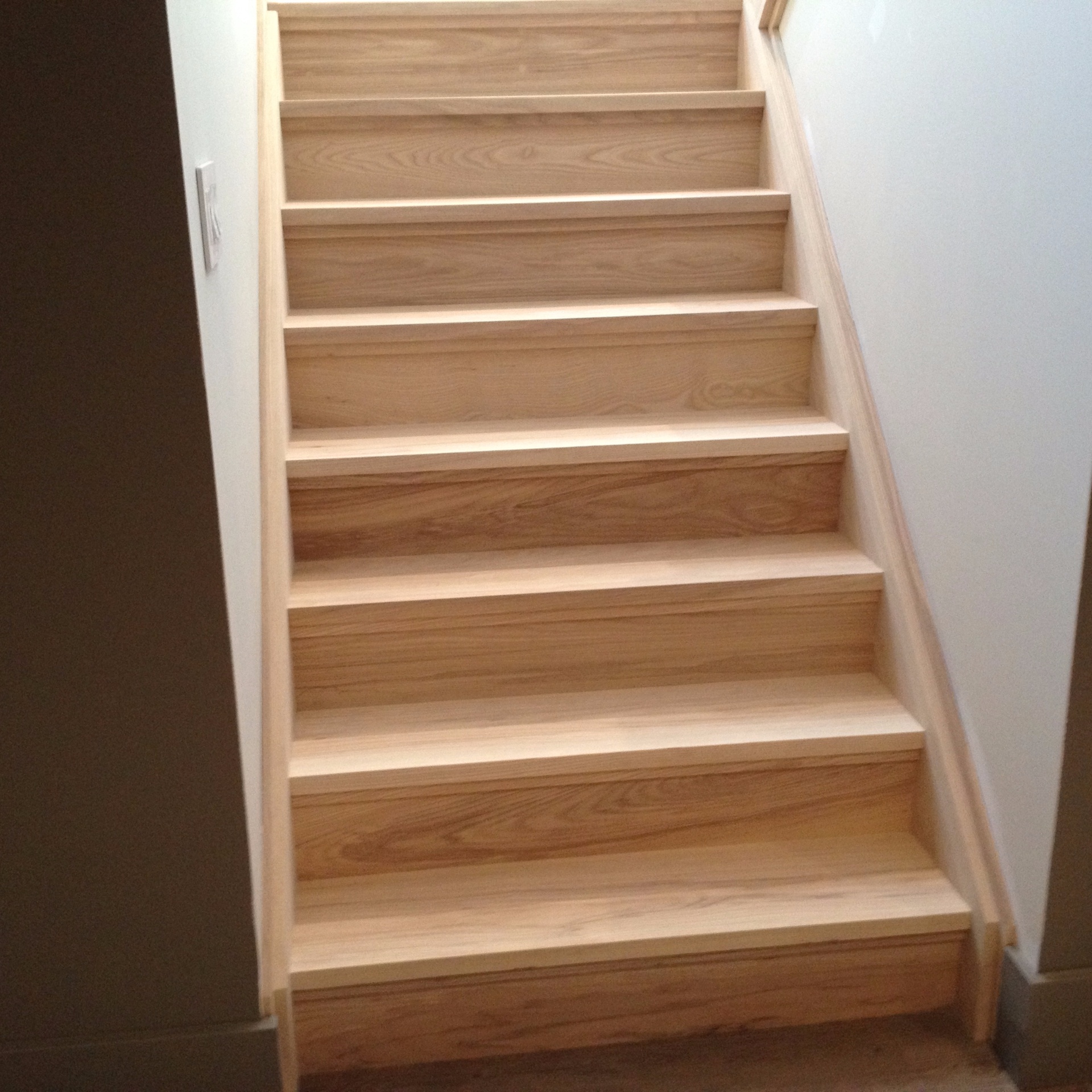 Straight stair oak stringers
