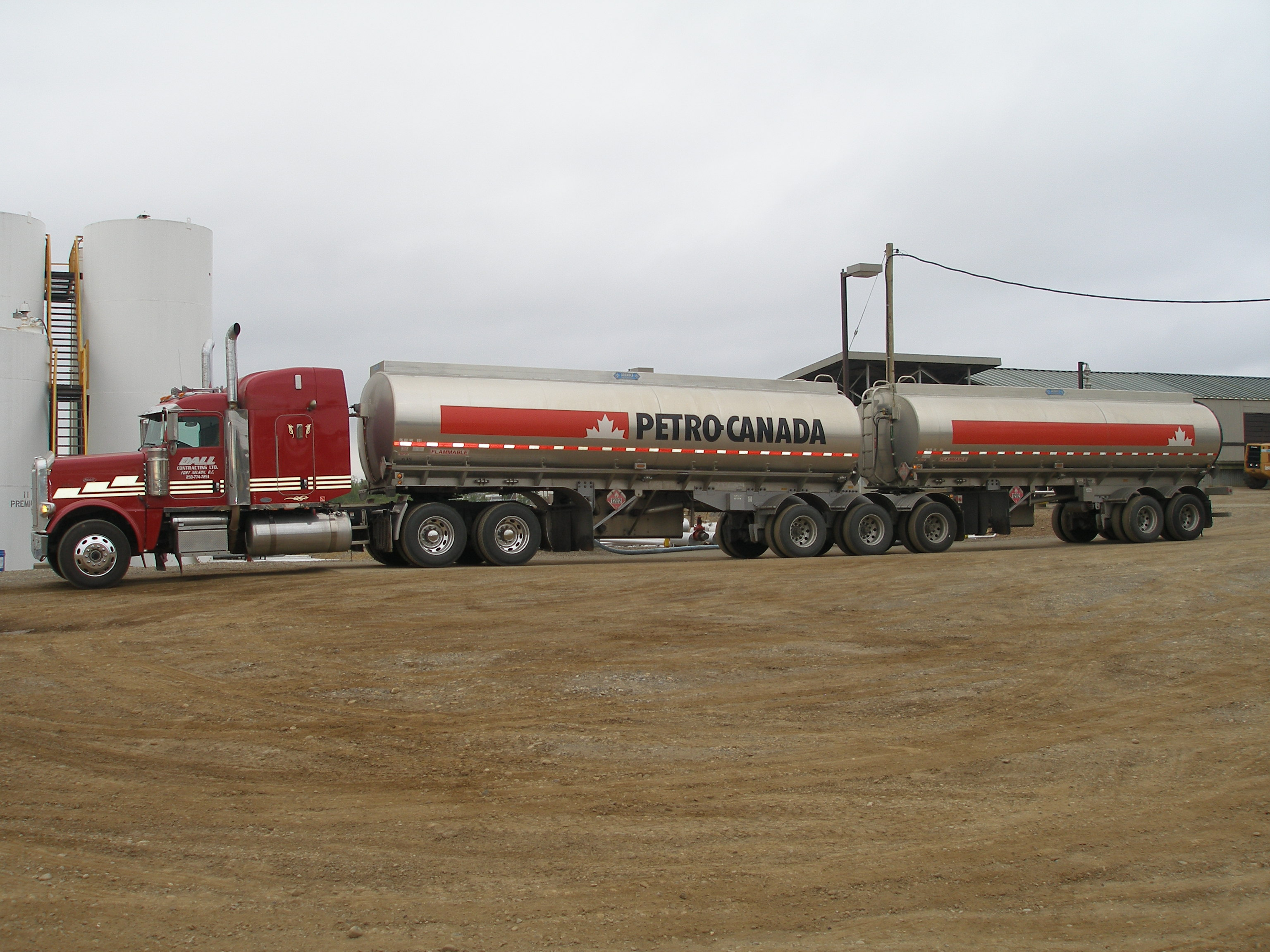 Dall Contracting Ltd.  Super B sitting in our Dawson Creek yard
