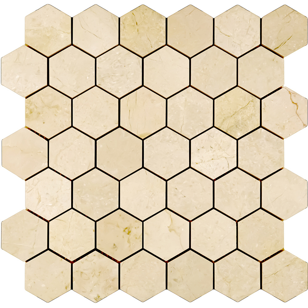 Crema Marfil 2" Hexagon