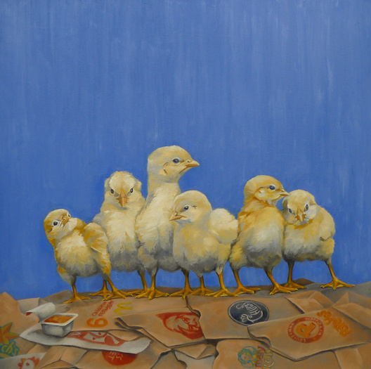 Chicklets Not Nuggets
30" x 30"
oil on canvas