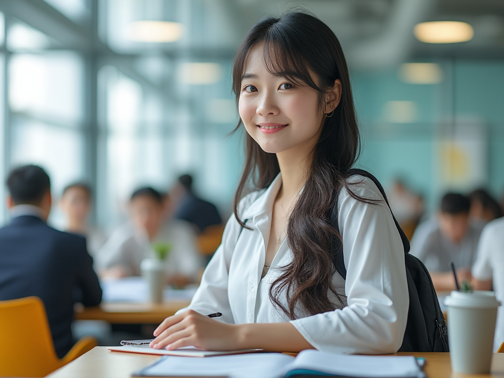 Smiling businesswoman