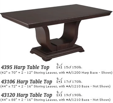4395, 43106, 43120 Harp Top with Harp Base