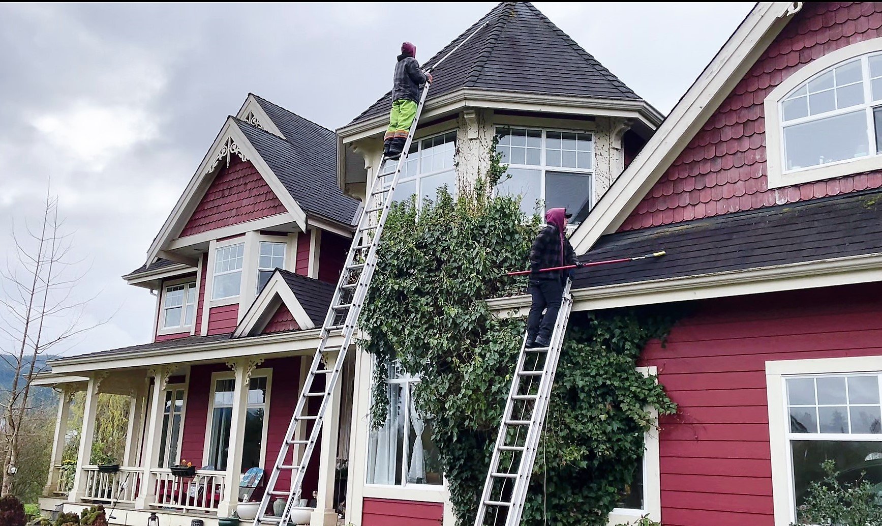 scraping asphalt roof