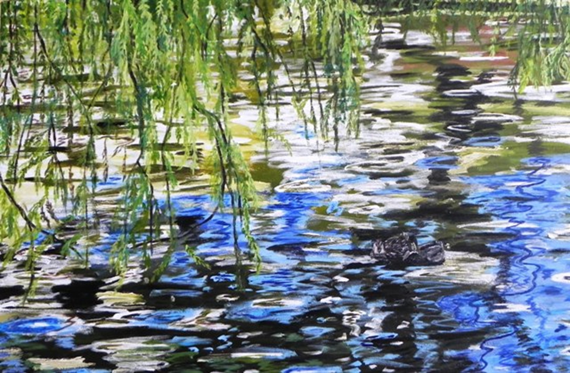 Les Deux Canards, 24"X36" 2011, Acrylic on Canvas, 