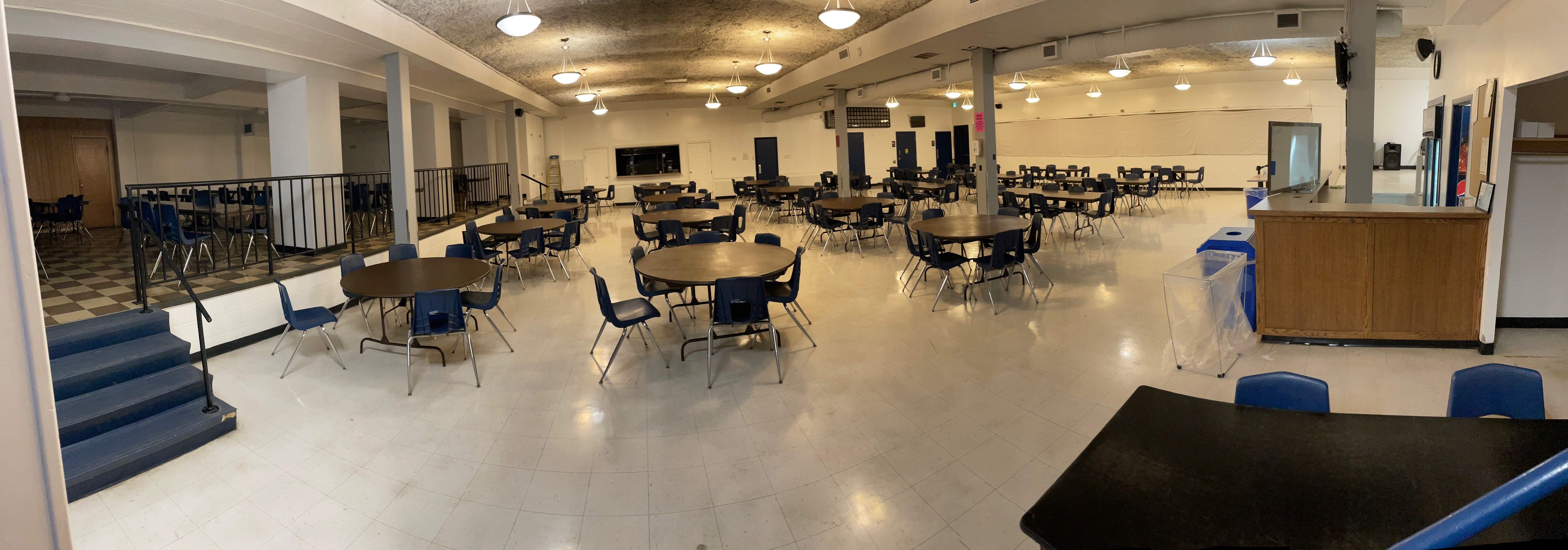 Complete hall view from stairs