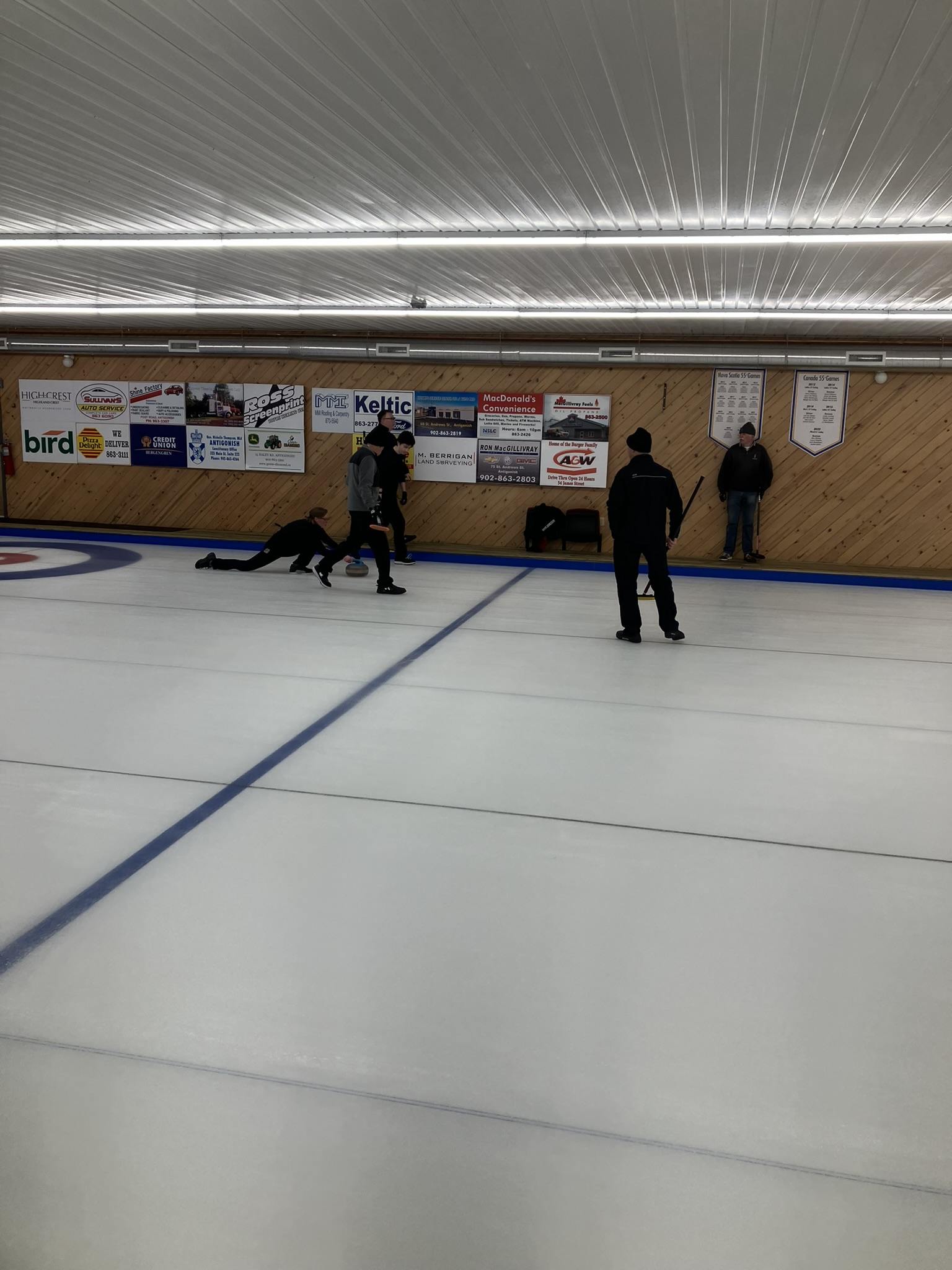 Catherine Haley mid-delivery