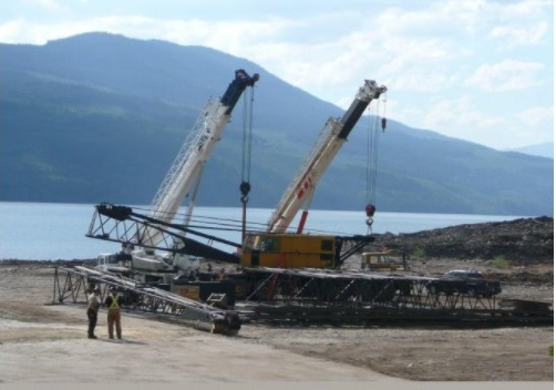 Heavy Construction Equipment Arrives On-Site