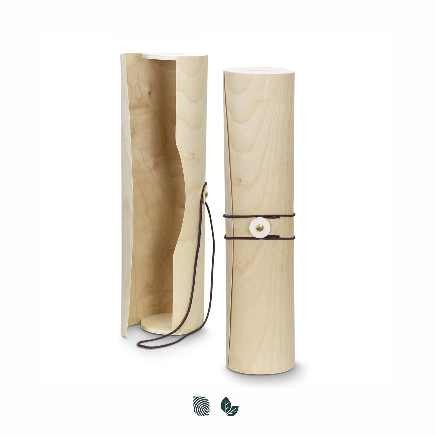 Animated character wearing an orange apron and hard hat, holding two glasses of beer in a cozy bar setting, with customizable branding space on the apron.