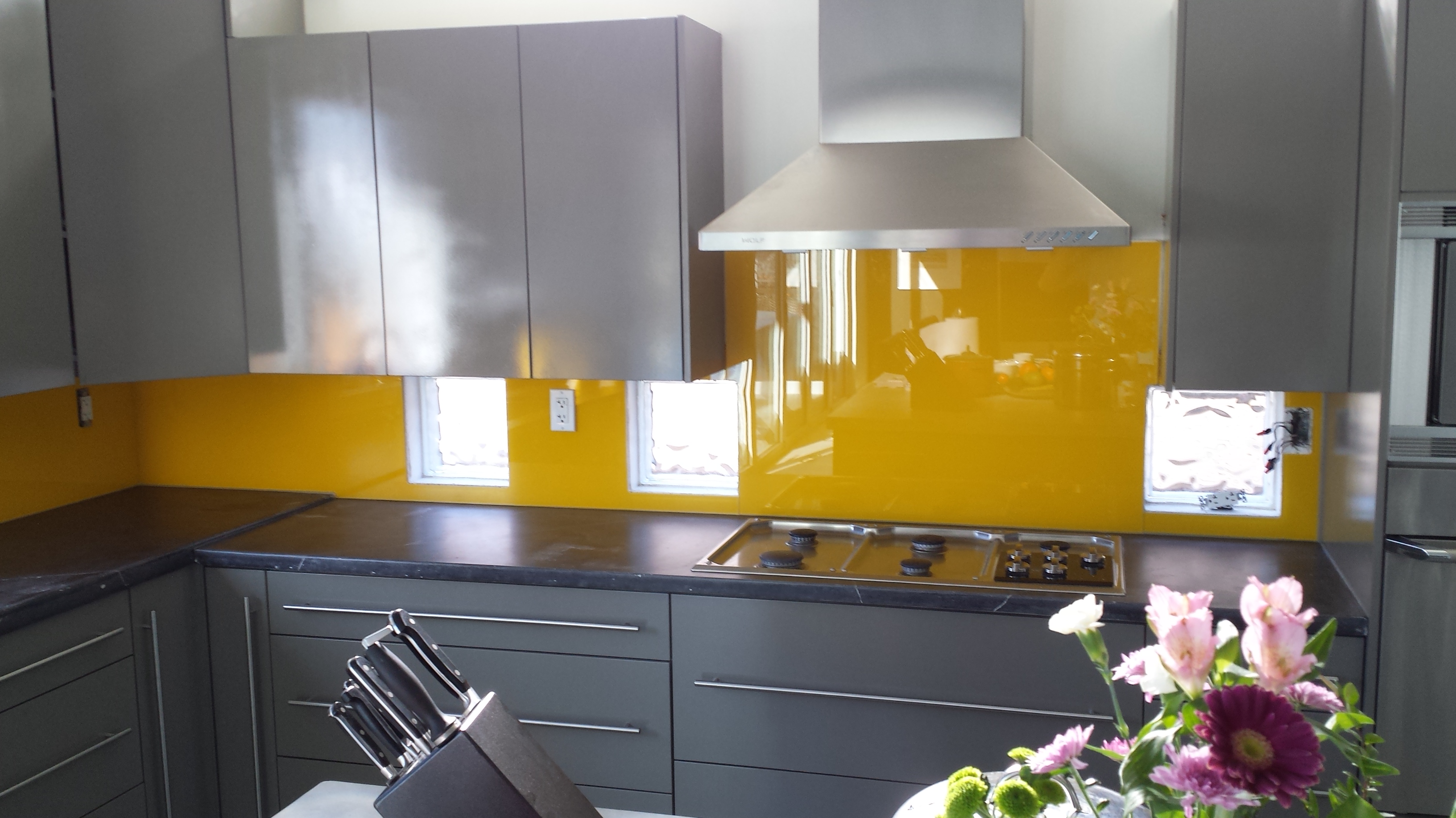 Back Painted Backsplash