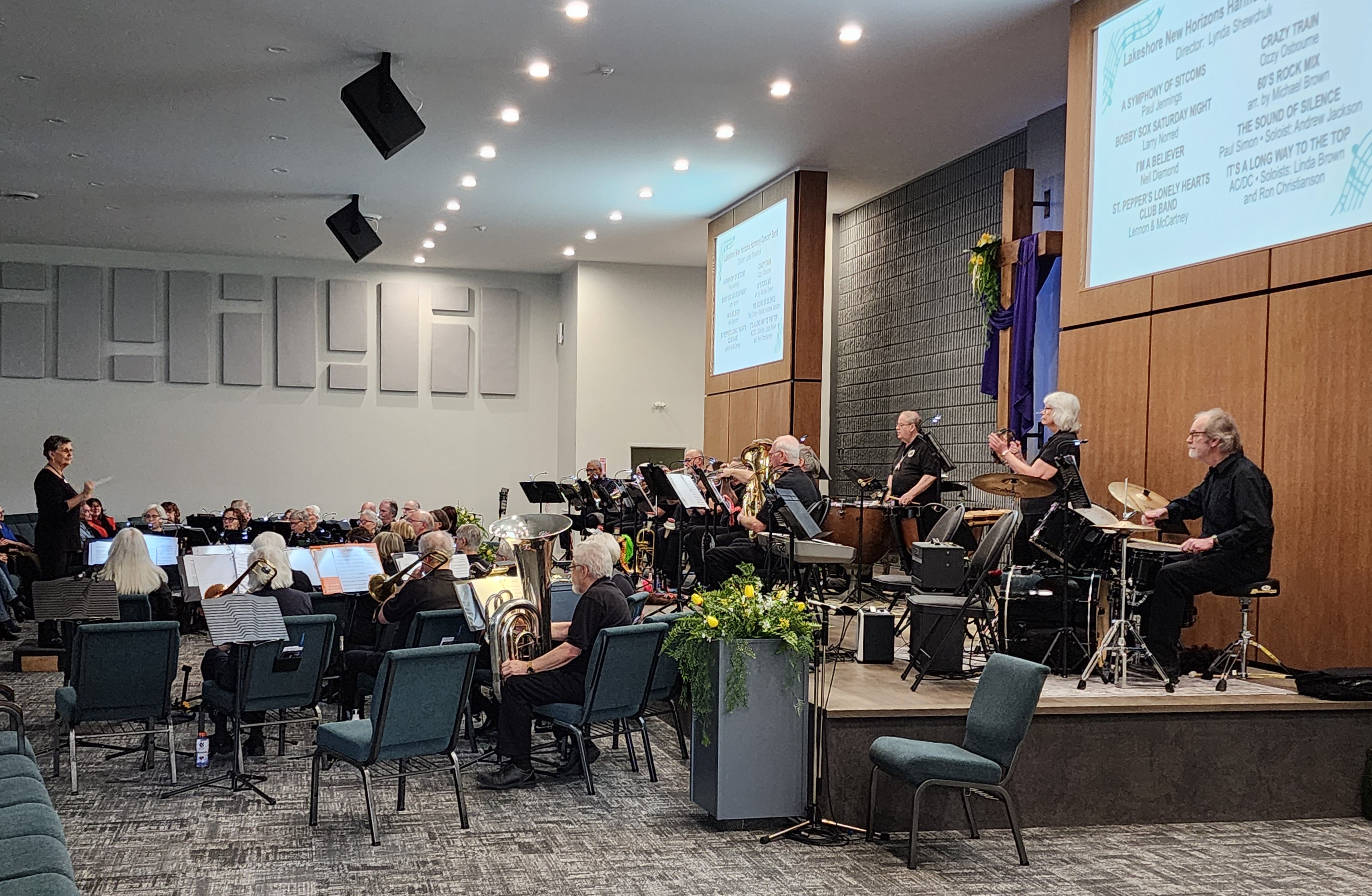 Lakeshore New Horizons Band at the FBC Baptist church Cobourg Ontario April 2025.