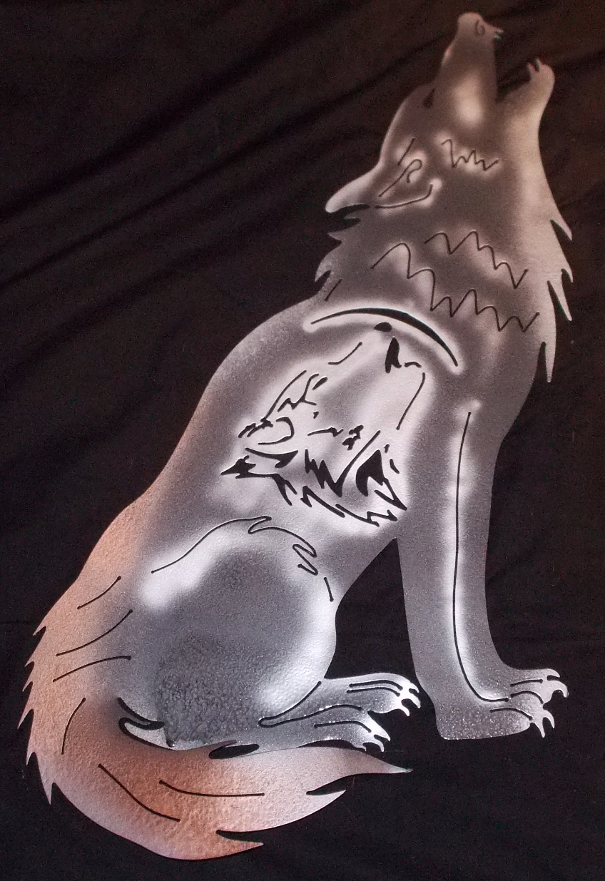 Metal Art, Wolf, Campbell river BC, Vancouver island BC, Vancouver BC, Victoria BC, British Columbia,Alberta