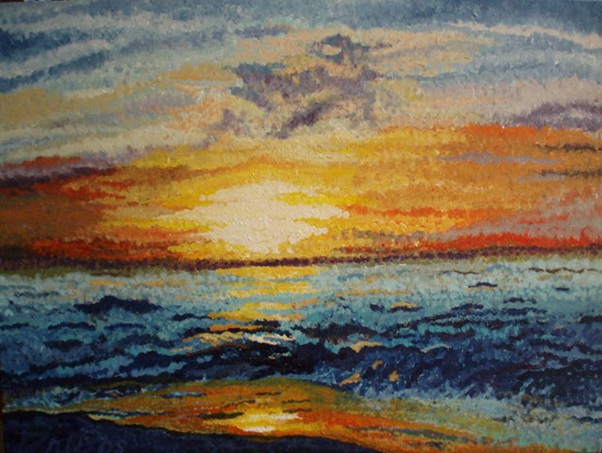 Cape Cod Sunset Op.2, 18"X 24", 2008, Acrylic on Canvas, 