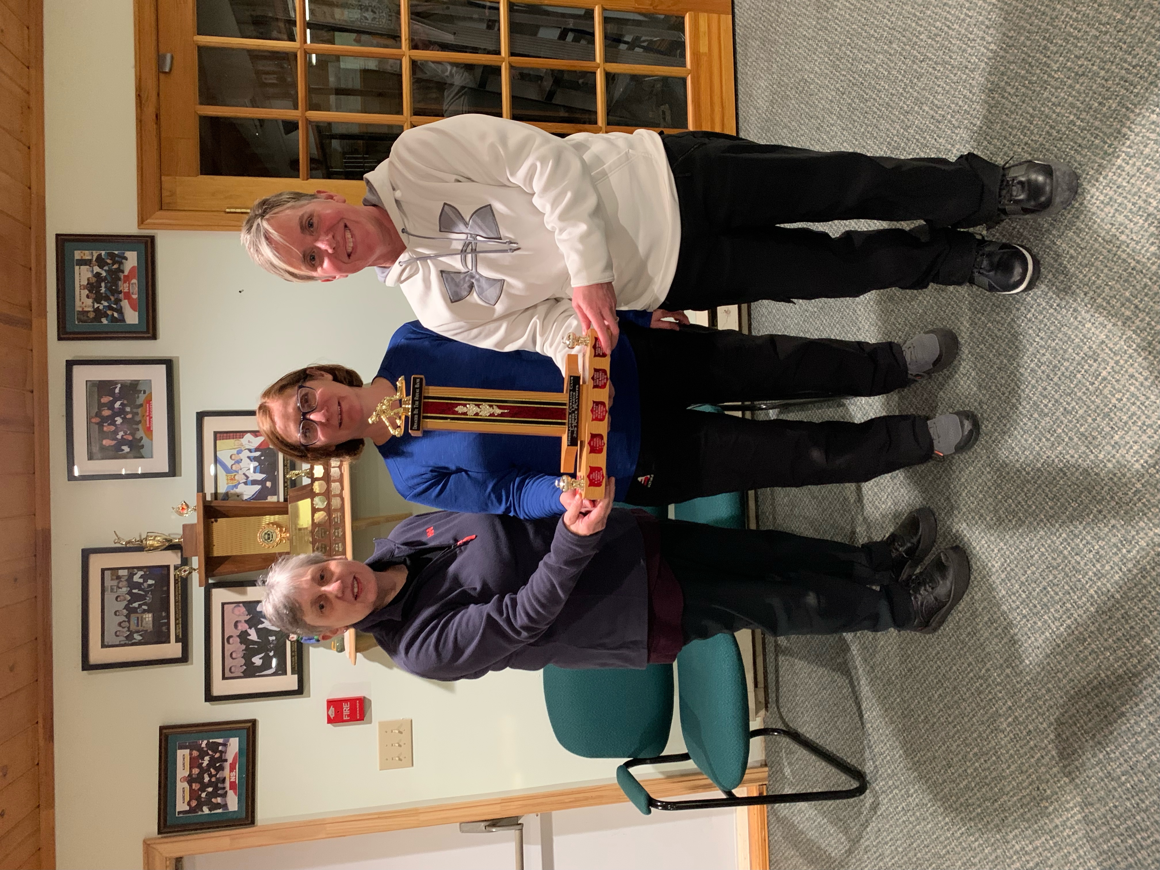 Tuesday Night Ladies Second Team All-Stars (LtoR): Florence Landry, Joan Bowie and Lenita Hanson (missing for photo: Susan Wood)