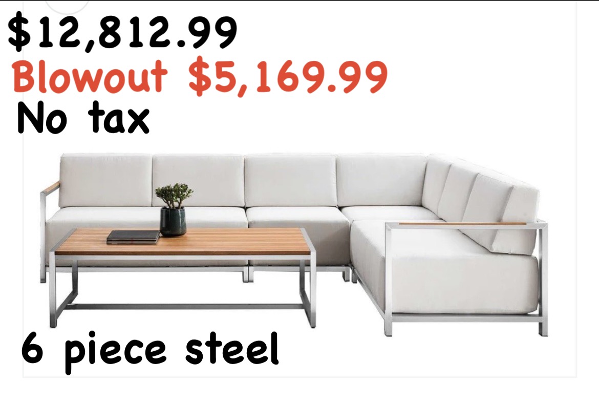 197 Acacia Lux Sectional
Regular $12812.99
Blowout $5169.99 no tax