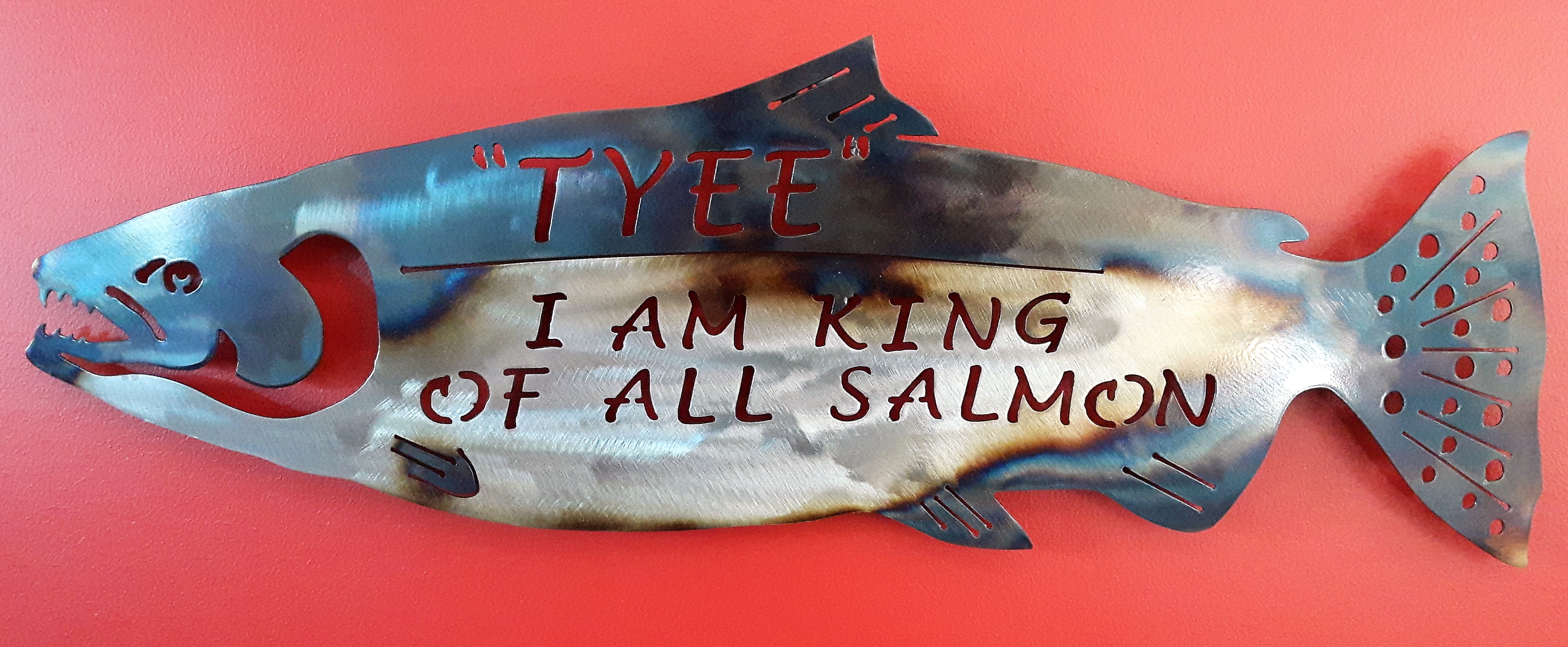 Metal art ,King salmon, Campbell river BC, Vancouver island BC, Vancouver BC, Victoria BC, British Columbia,Alberta